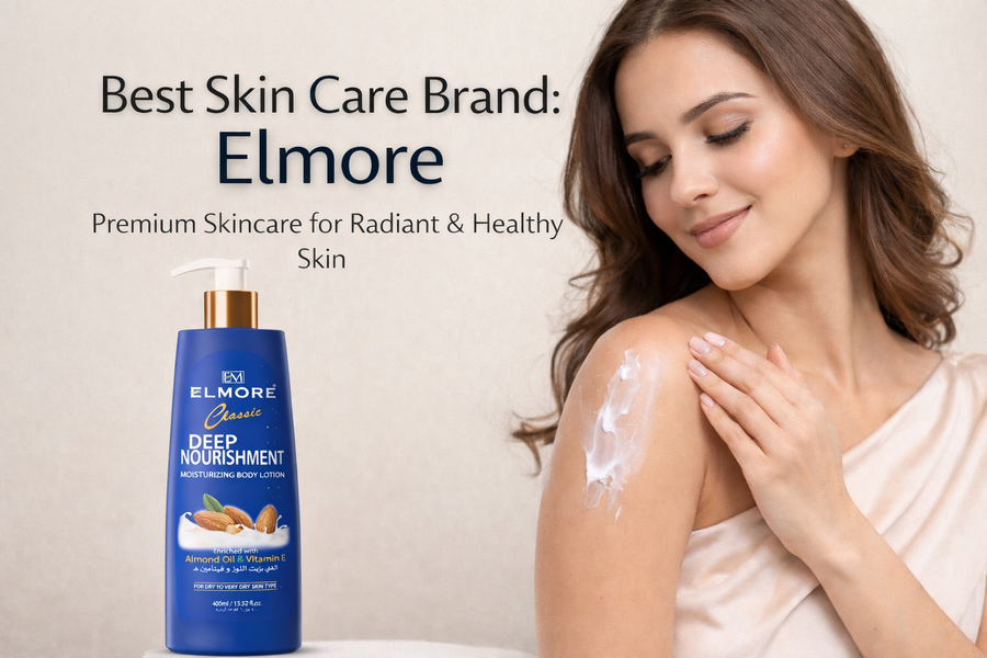 Elmore skincare products including lotions, serums, and face washes for daily skin care in Pakistan