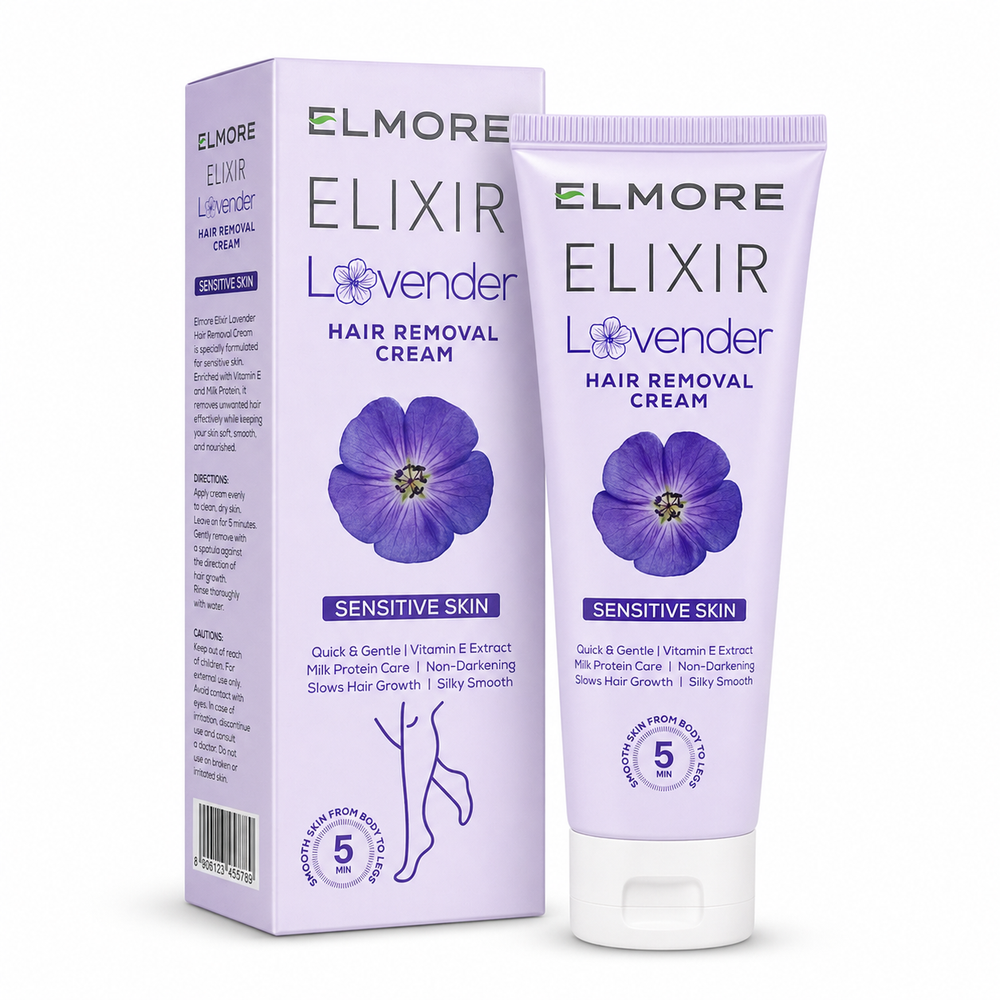 Elixir Lavender Hair Removal Cream - 100ML – Hair removal cream by Elmore – product view 3