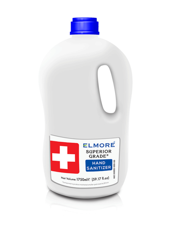 Elmore 1750ML Advanced Hand Sanitizer Refreshing Gel Refill Supply Container