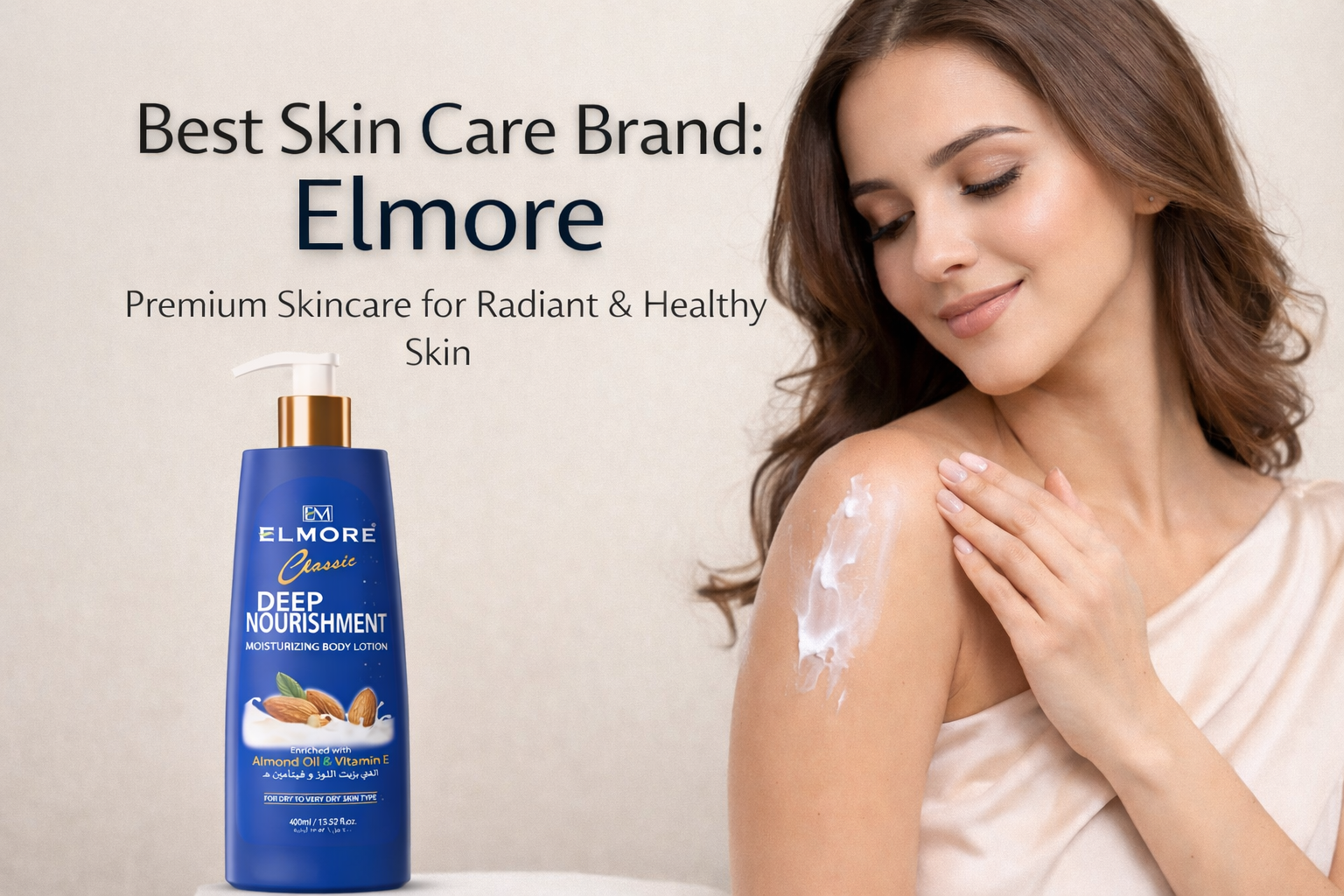 Elmore skincare products including lotions, serums, and face washes for daily skin care in Pakistan