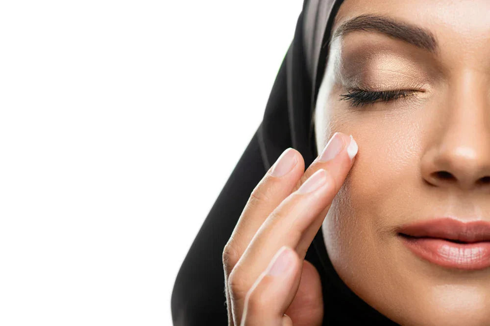 Ramadan skincare routine using Elmore products for hydrated and glowing skin before Eid