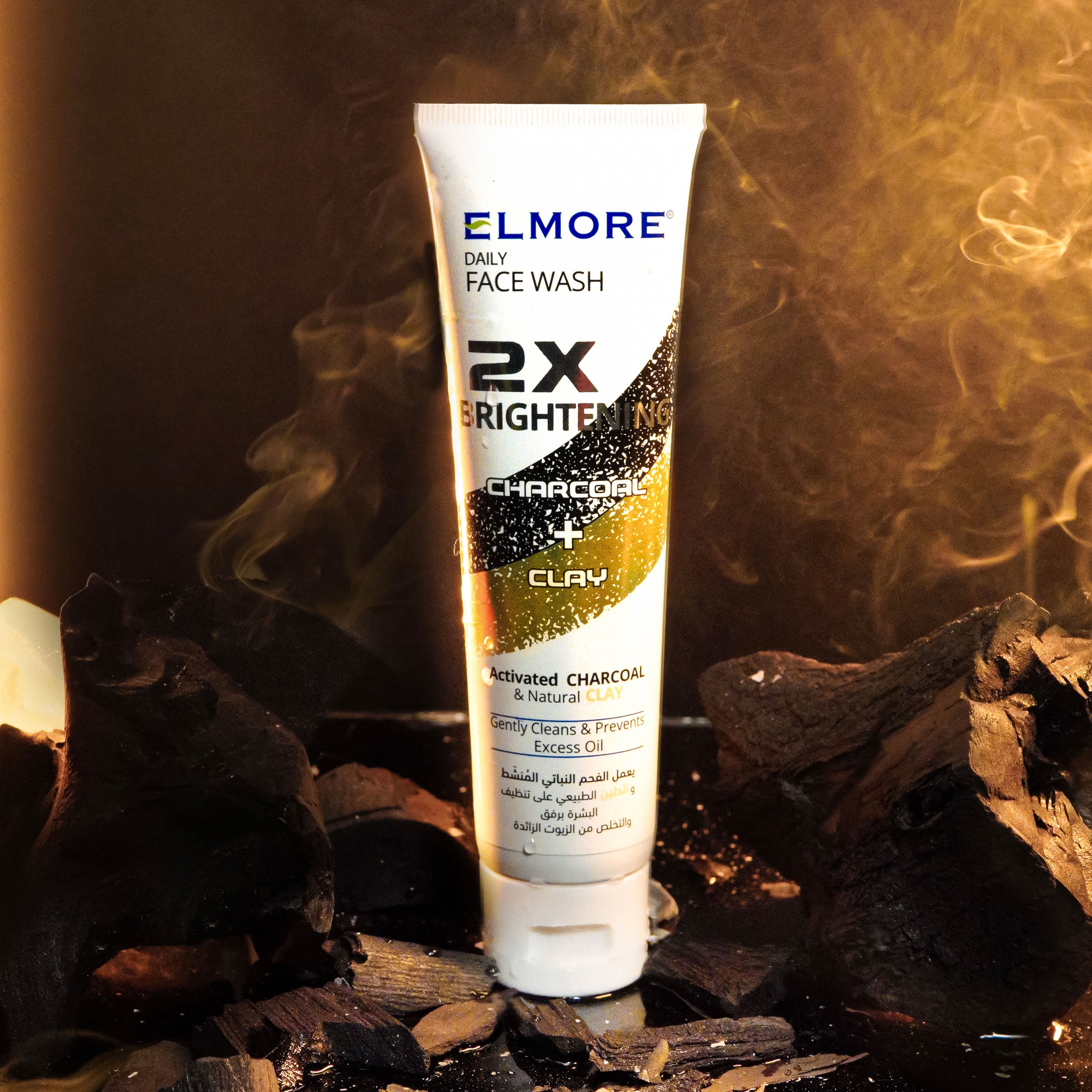 Elmore Charcoal + Clay 2X Whitening Daily Face Wash