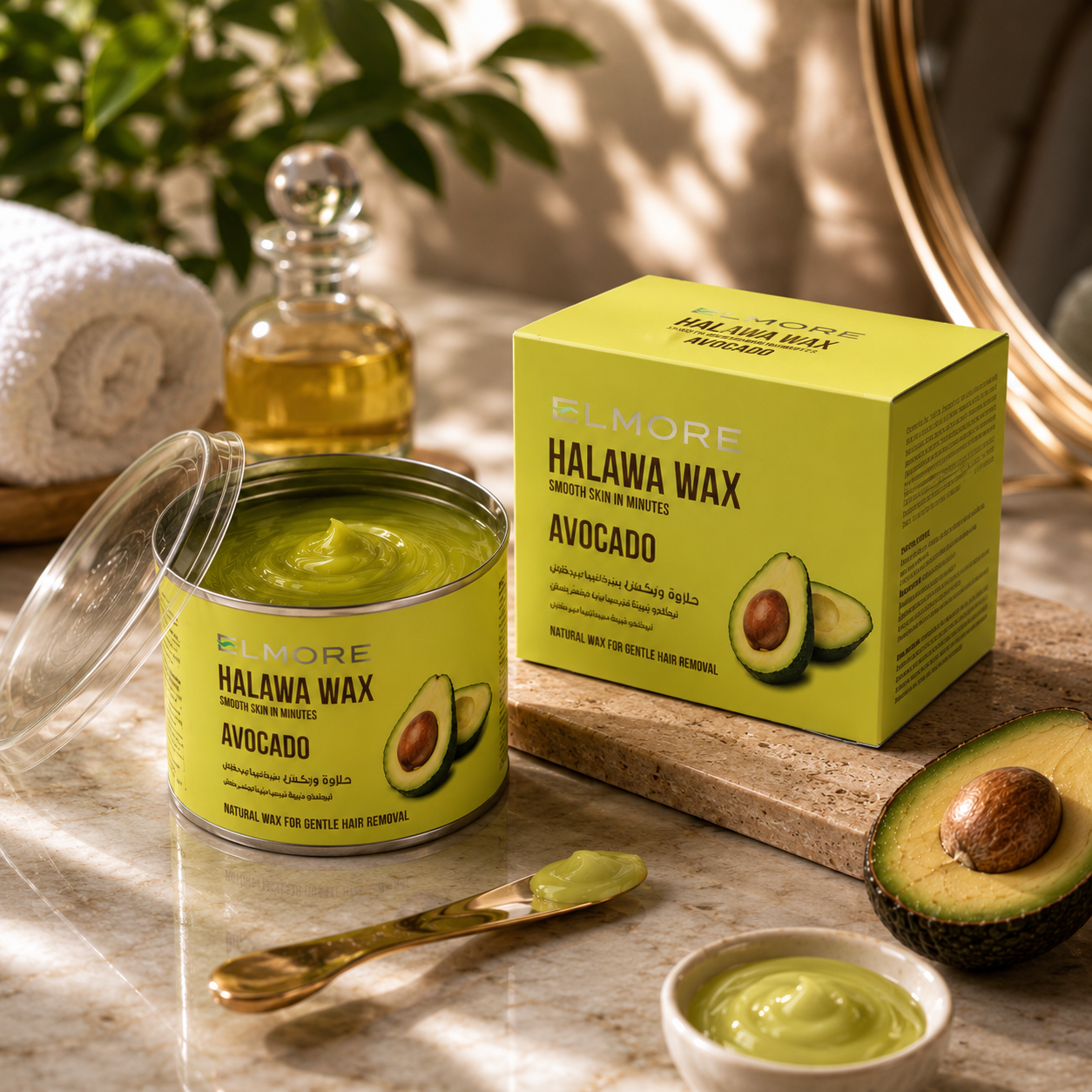 Elmore Halawa Wax products for natural hair removal