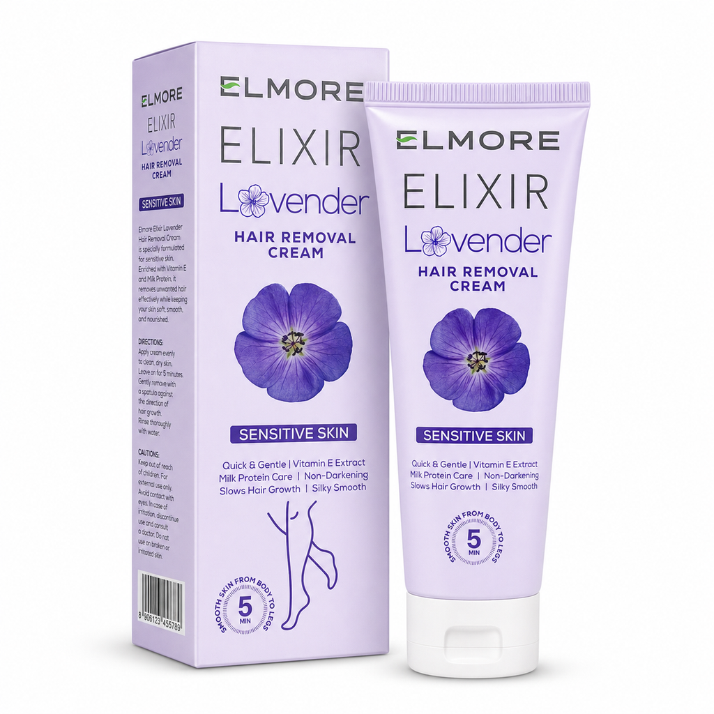 Elixir Lavender Hair Removal Cream - 100ML – Hair removal cream by Elmore – product view 3