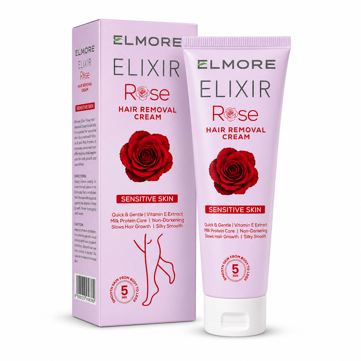 Elixir Rose Hair Removal Cream - 100ML – Hair removal cream by Elmore – product view 3
