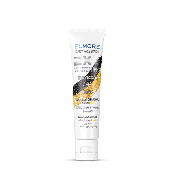 Elmore Charcoal + Clay 2X Whitening Daily Face Wash