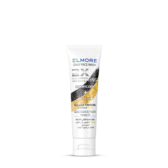 Elmore Charcoal + Clay 2X Whitening Daily Face Wash