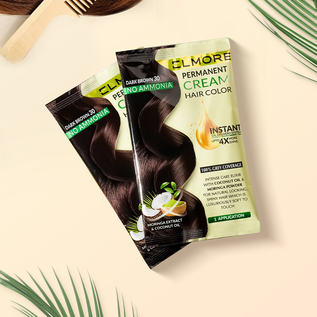 Elmore Advanced Cream Hair Color 30 Dark Brown – Hair color by Elmore – product view 3