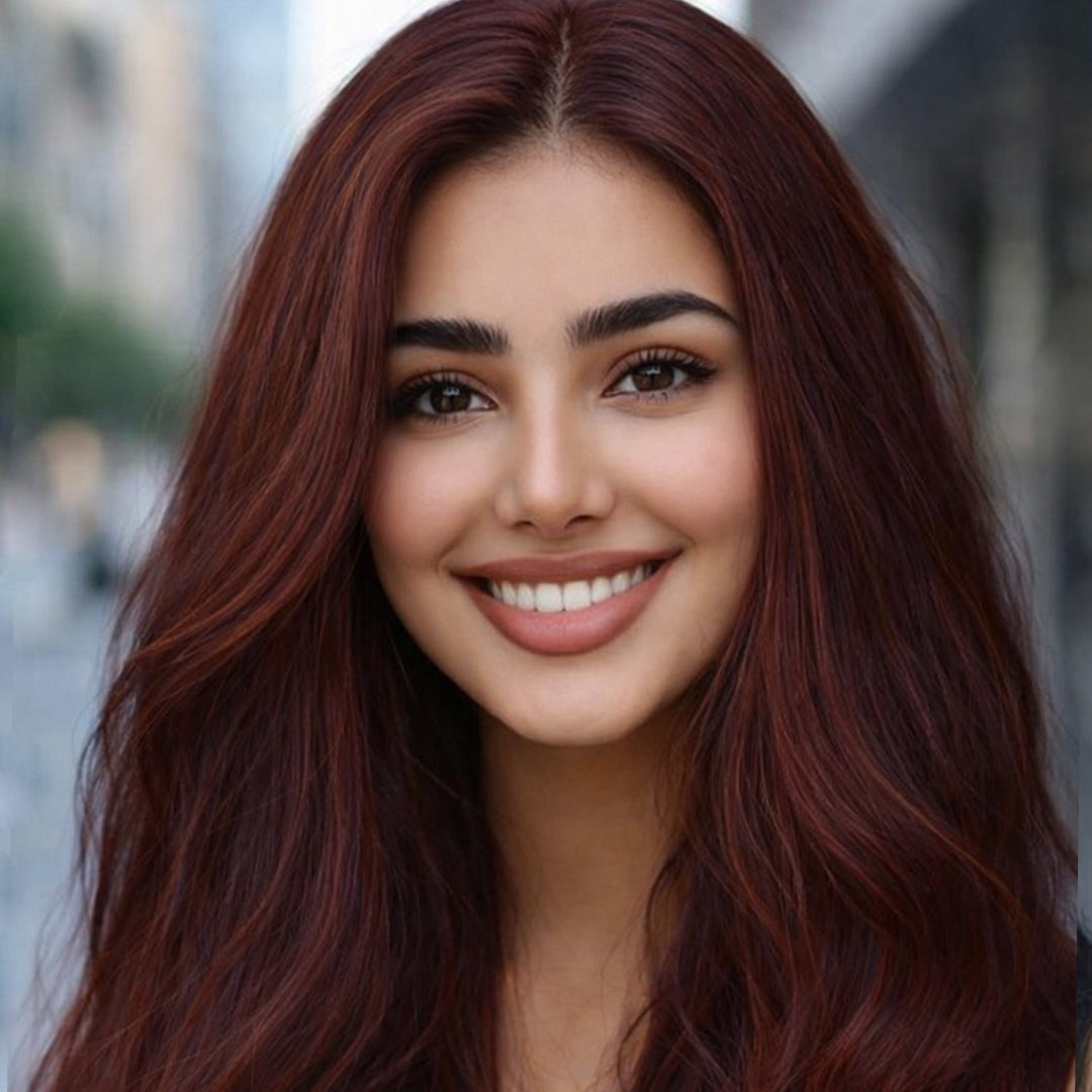 Elmore Advanced Cream Hair Color 55 Mahogany after