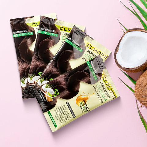 🎁 Pack of 4 Advanced Cream Hair Color Light Brown 53 (100% off)