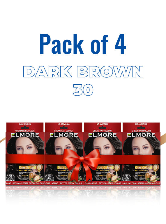 Elmore Pack of 4 (Dark Brown)