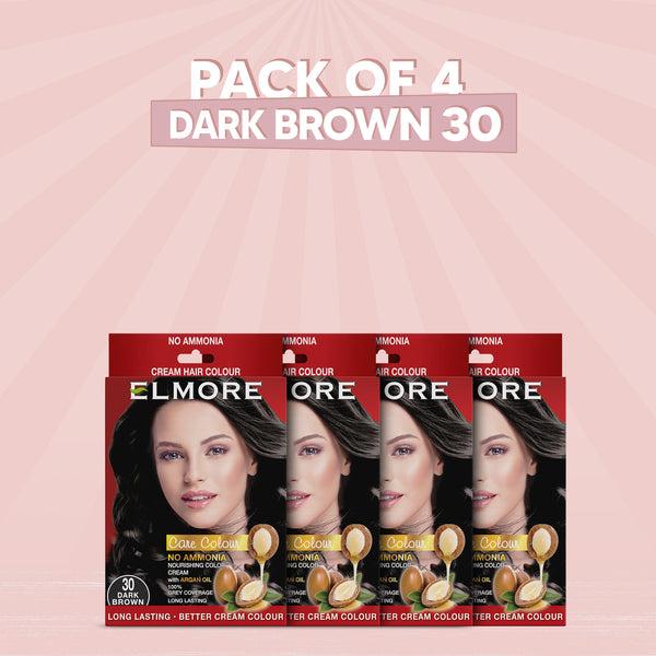 Pack of 4 Hair Color Dark Brown 30