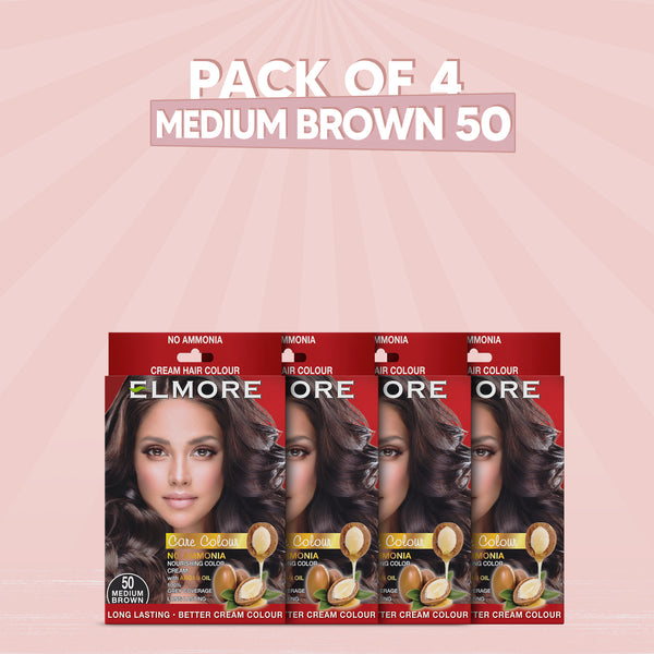 Pack of 4 (Medium Brown)