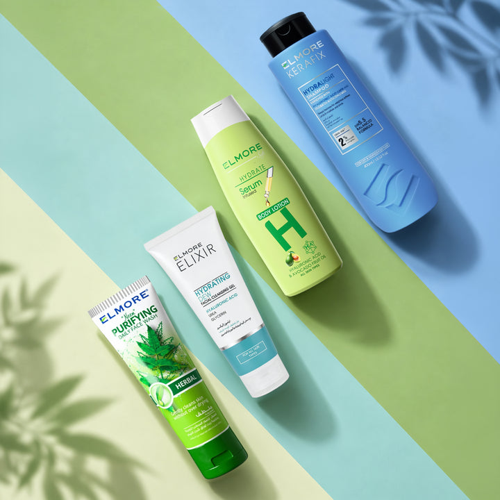 Elmore Winter Hydration Pack – Deep Moisture Shampoo, Facial Cleanser & Lotion Kit
