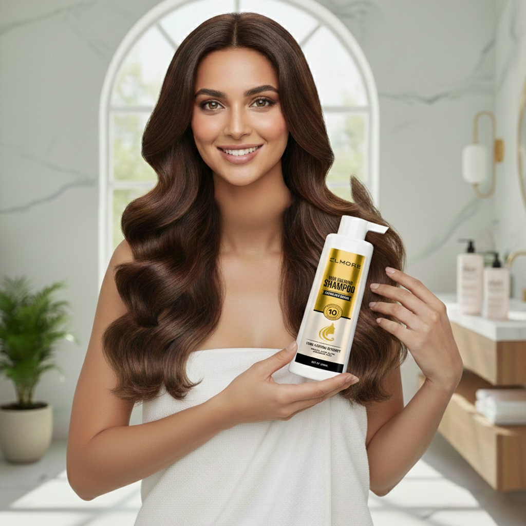 Elmore Hair Coloring Shampoo Dark Brown 200ml ammonia free long lasting grey coverage hair color in Pakistan