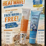 Heatwave Protection Deal with SPF 65 Sunscreen and Free Cooling Face Wash by Elmore